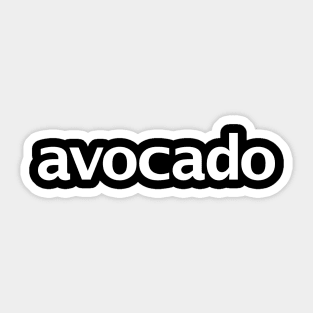 Avocado Minimal Typography Sticker